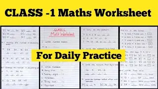 Class-1 Maths Worksheet 2024 - 25 |Maths Worksheet For Class -1 |