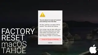 How-to Erase and Factory Reset macOS 26 Tahoe to Factory Settings