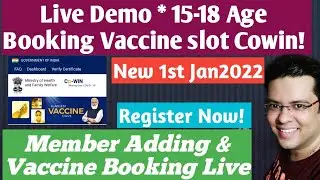 Live Demo- How to register for covid vaccine for 15 to 18 ? 15-18 - Vaccine registration kaise kare?