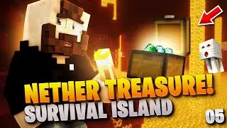 Finding AMAZING Treasures in THE NETHER! - Chunky's Survival Island | Episode 5