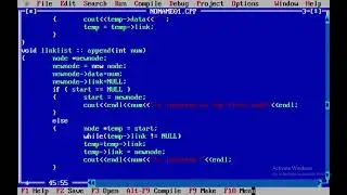 C++ Program to Append the  Nodes in the Linked List.