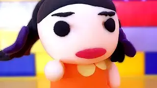 Кукла из сериала Игра в кальмара из пластилина👧Plasticine clay Squid Game nendoroid doll👧