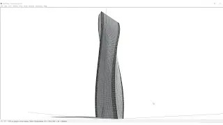 3d modeling Concept 1808, a twisted organic tower, by AGR Studio using Sketchup