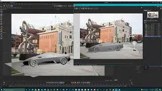 Maxon Cinema 4D || Lambo on backplate/photograph with Physical Render