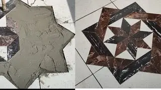 How to create center 8 flower tiles design