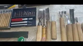 РЕЗЬБА ПО ДЕРЕВУ! МОИ ИНСТРУМЕНТЫ. коллекция ножей.