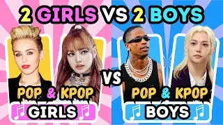 KPOP vs POP : 🩷2 GIRLS vs 2 BOYS🩵: Save One Song | MUSIC QUIZ CHALLENGE