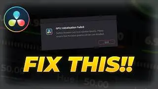 Fix Unable to Initialize GPU in DaVinci Resolve 20 Error