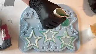#540 EN: Minty Stars ⭐️ Cute Effects | #epoxypour