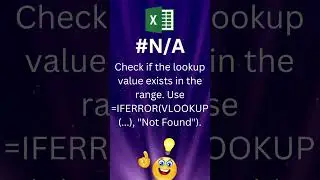Solving the #NA Error in Excel A Complete Guide #shorts