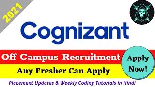 Cognizant Off Campus Recruitment 2021 || Any Science or Engg. Graduate Can Apply || Fresher jobs