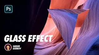 Ko'zgu effekti xosil qilish | Glass Effect in Photoshop | Photoshop darslari | Фотошоп дарслари