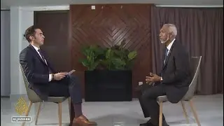 H E  President of Maldives answer to the question by Al Jazeera regarding climate change as the pres