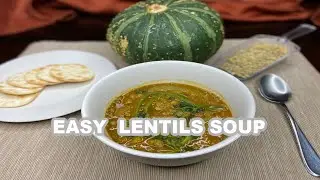 Easy Lentils Soup Vegan Recipe