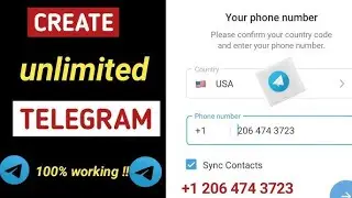NEW! How to create unlimited Fake USA telegram account - Create USA number telegram 💯🔥#tipstech
