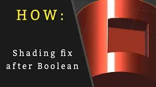 Blender Tutorial - Repair shading after Boolean operation