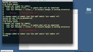 5.05  Making Changes to Files Deleting files (Удаление и отслеживание файлов в git)