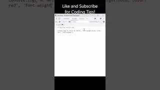 Style JavaScript Console Log Output 