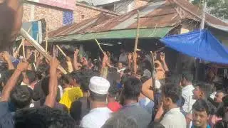 বিজয় উল্লাস করছে চাঁদপুরের ছাত্র জনতা পালাখাল বাজার থেকে