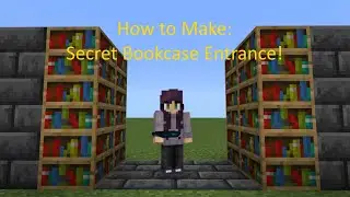 Minecraft - How to Make a Secret Bookcase Entrance | NinjaHamsters