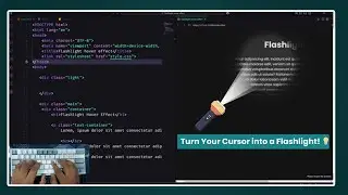 🔦 Flashlight Custom Cursor Effect using HTML, CSS, and JavaScript 