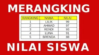 Membuat Peringkat Otomatis di Excel