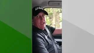 Phil Mickelson takes a shot at Matt Kuchar while driving up Magnolia Lane