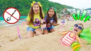 REGRAS DE CONDUTA PARA CRIANÇAS NA PRAIA - Mileninha Learn Rules of Conduct for Kids on the Beach