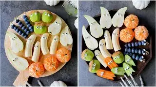 How to make a Halloween Spooky Fruit Platter 👀 #tipandtricks #trickortreating #tutorial