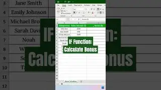 Calculate Bonus Based on Sales in Excel!