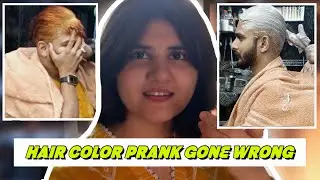 Hair color prank gone wrong | Nabeel k sth hi prank hogaya | Abeera ka reaction 😂😂