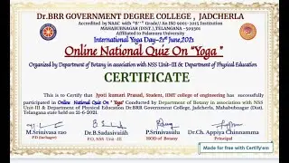 Online quiz on International yoga day 2021 | online quiz based on yoga day with certificate