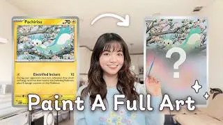 Rip & Paint 🎨 | My first Pokemon card painting commission!