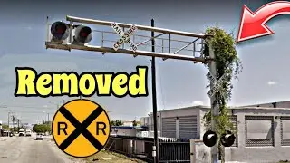 Before & After Removed Abandoned Railroad Crossing