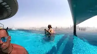 Aura Skypool Dubai der weltweit höchste  360 Pool der Welt in 360 Grad aufgenommen.Gopro Max 4K 2022