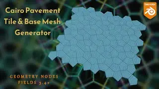 Cairo Pavement Tile & Base Mesh Generator , Geometry Nodes, Blender 3.4+