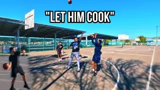 HE THREW MY BALL INTO THE STREET!😡 3v3 BASKETBALL AT THE PARK!