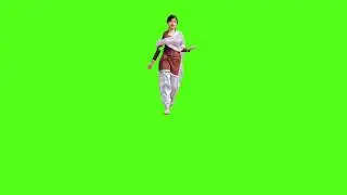 Beautiful Girl walking green screen effect video 2022_vfxsongs_girlsstory_greenscreen