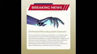Introducing our AI-Powered Menu Description Generator!