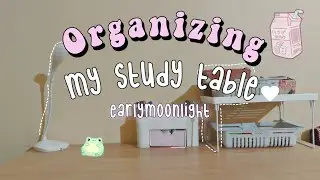 Organizing my study table #aesthetic