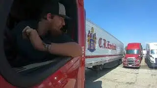 Backing at a TA truck stop