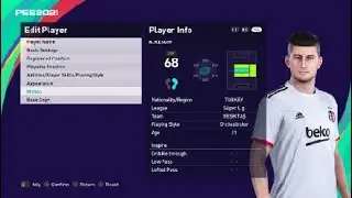 kerem atakan keskin face e football pes 2021 Beşiktaş