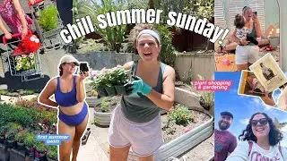 working on my garden, first summer swim day, + a chill weekend!