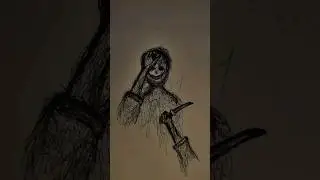 scribble art #shorts #scribbleart #drawing #coratcoret #art #pendrawing #sadart #darkart #gambar