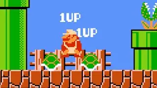 Never-Before-Seen Crazy Infinite 1-Up Trick (with 2 Koopas in SMB 8-2)