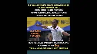 SHAMAR JOSEPH. man of the series .hero for west indies.