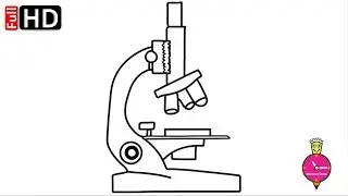 Microscope Drawing | How To Draw A Microscope Diagram | Easy And Simple Step By Step Tutorial
