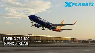 Flight from Phoenix Airport to Las Vegas Airport in X Plane 12
