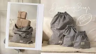 HOW TO MAKE DRAWSTRING BAGS WITH NO RAW EDGES | EASY WINTER SEWING PROJECT | MsRosieBea