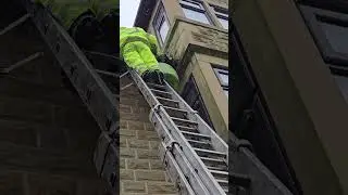 Filthy gutter cleaning